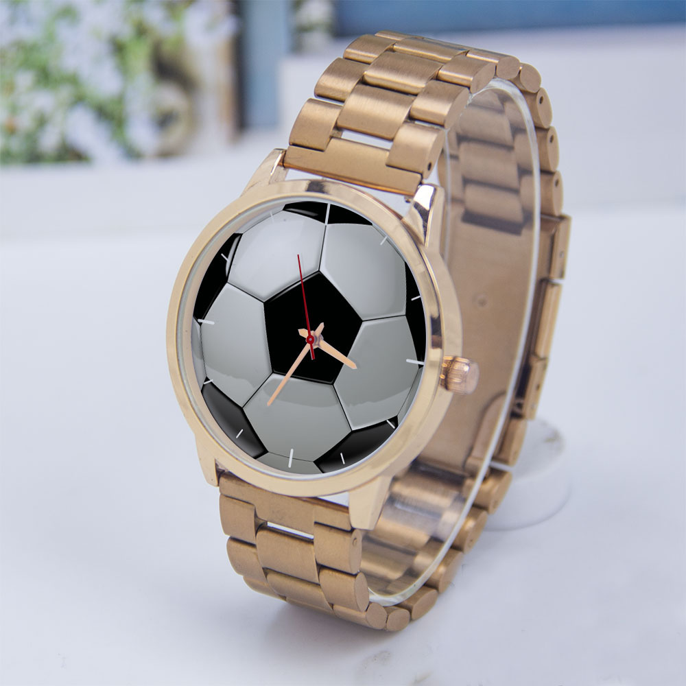 Jewelry Watches Women - นาฬิกาข้อมือดีไซน์ฟุตบอล แฟนบอล สีเงิน สำหรับผู้ชาย ผู้หญิง ของที่ระลึก