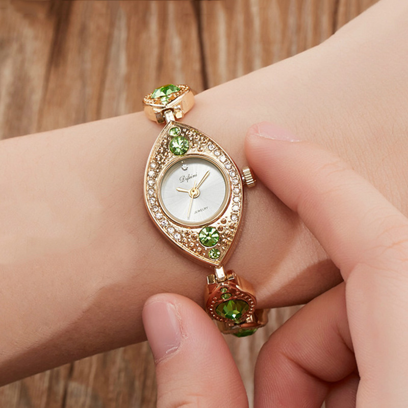 Jewelry Watches For Ladies - ผู้หญิงหรูหราสร้อยข้อมือนาฬิกาเครื่องประดับเพชรสีฟ้าสีแดงสุภาพสตรีนาฬิกากันน้ําหญิงนาฬิกาข้อมือ relogio feminino