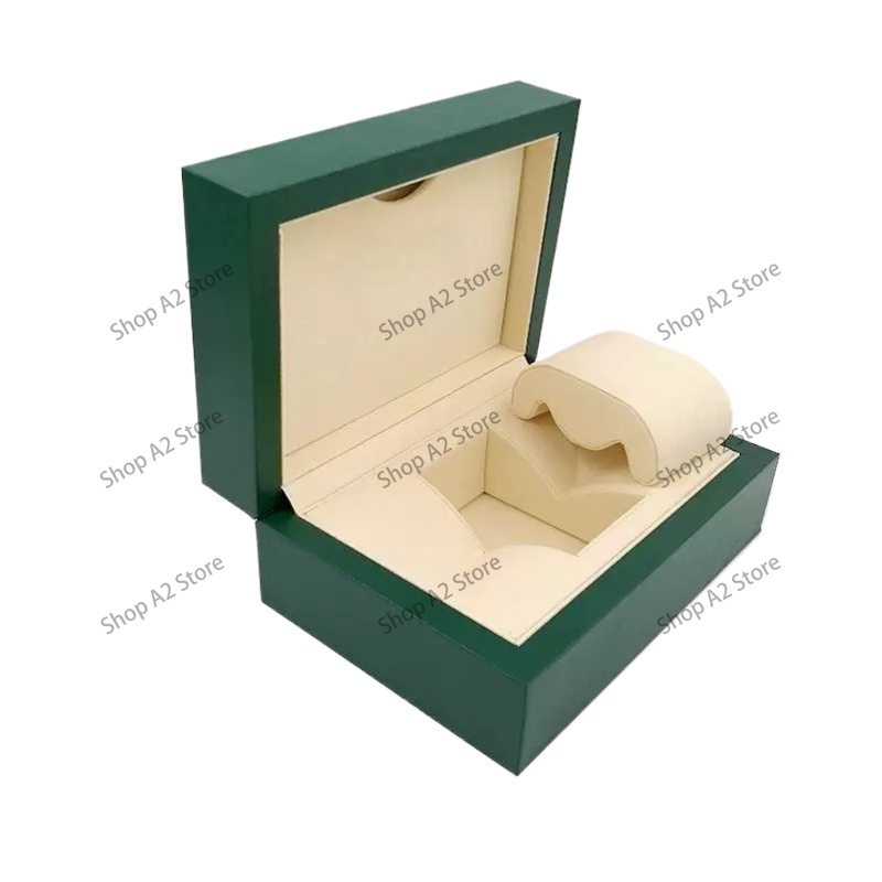 Jewelry Watches Box - กล่องนาฬิกาลายคลื่น ชุดบรรจุภัณฑ์ของขวัญสีเขียวสำหรับผู้ชายและผู้หญิง อุปกรณ์จัดเก็บเครื่องประดับ