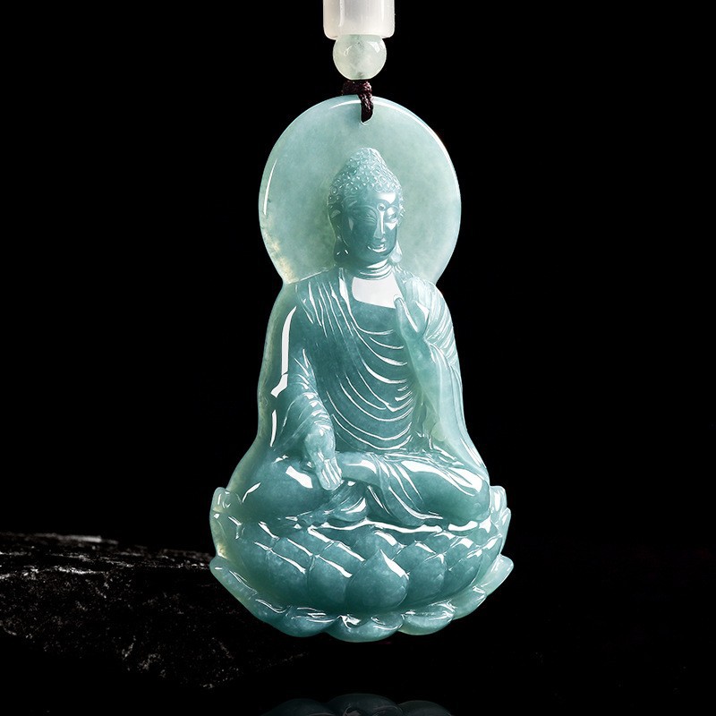 หยกพม่าธรรมชาติพระพุทธรูปจี้สร - Jewelry & Watches Sp Zo O บทวิจารณ์และราคา
