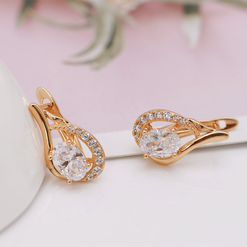 AAA + ต่างหูห่วงเพทายสําหรับผู - Nick'S Jewelry & Watches Reviews บทวิจารณ์และราคา