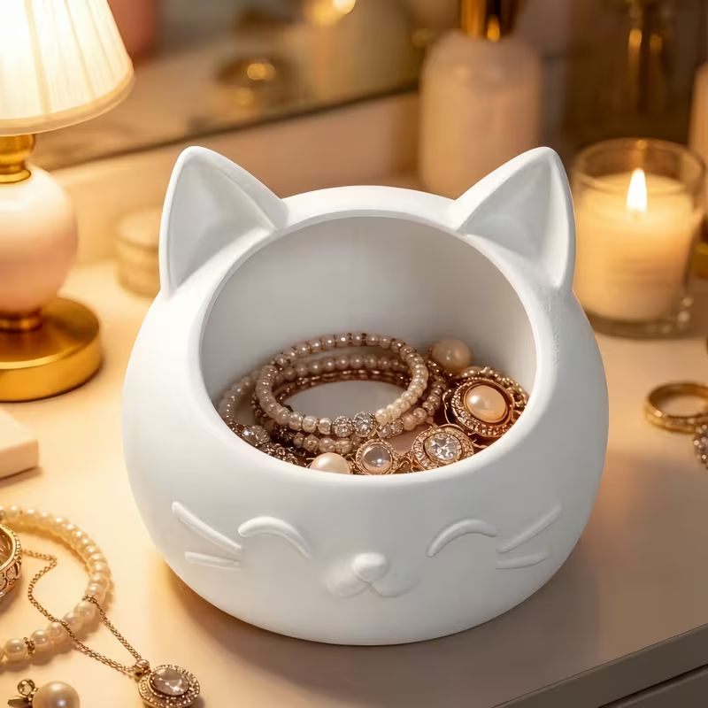 กล่องเก็บของรูปแมวการ์ตูนขนาดเ - Jewelry Watches Box บทวิจารณ์และราคา
