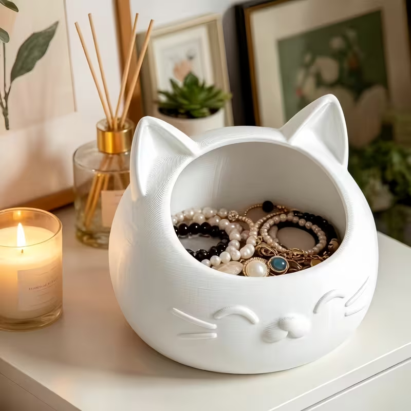 กล่องเก็บของรูปแมวการ์ตูนขนาดเ - Jewelry Watches Box บทวิจารณ์และราคา
