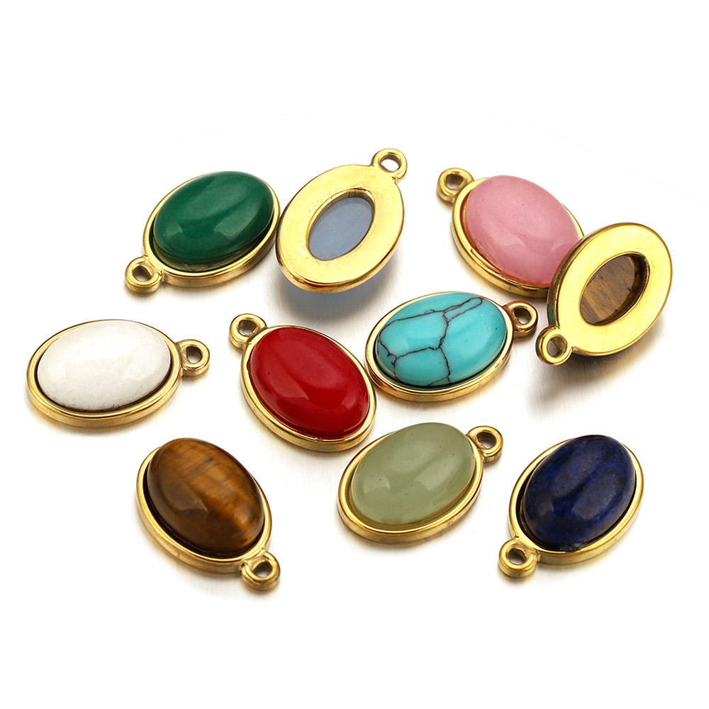 จี้รูปวงรีสแตนเลส 3 ชิ้น/ล็อต  - Moon Star Earrings บทวิจารณ์และราคา