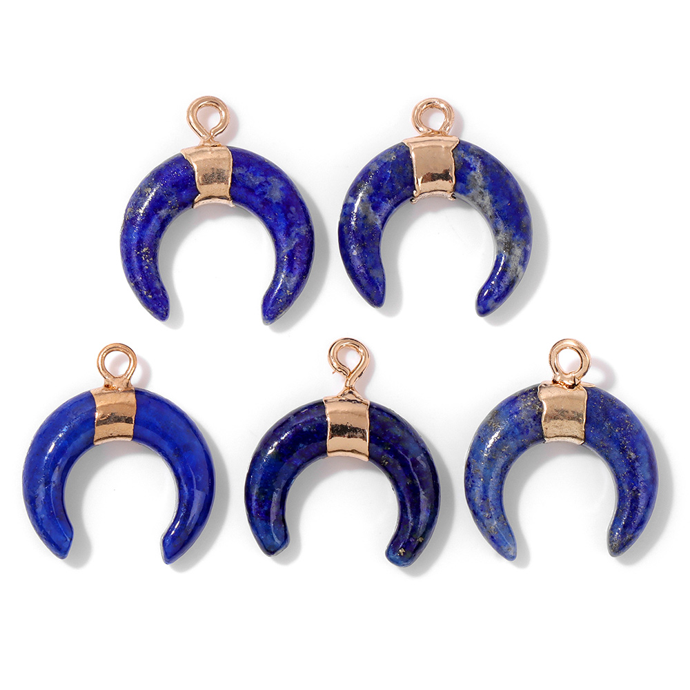 5ชิ้น/ล็อต Lapis Lazuli จี้หิน - Moon Star Earrings บทวิจารณ์และราคา