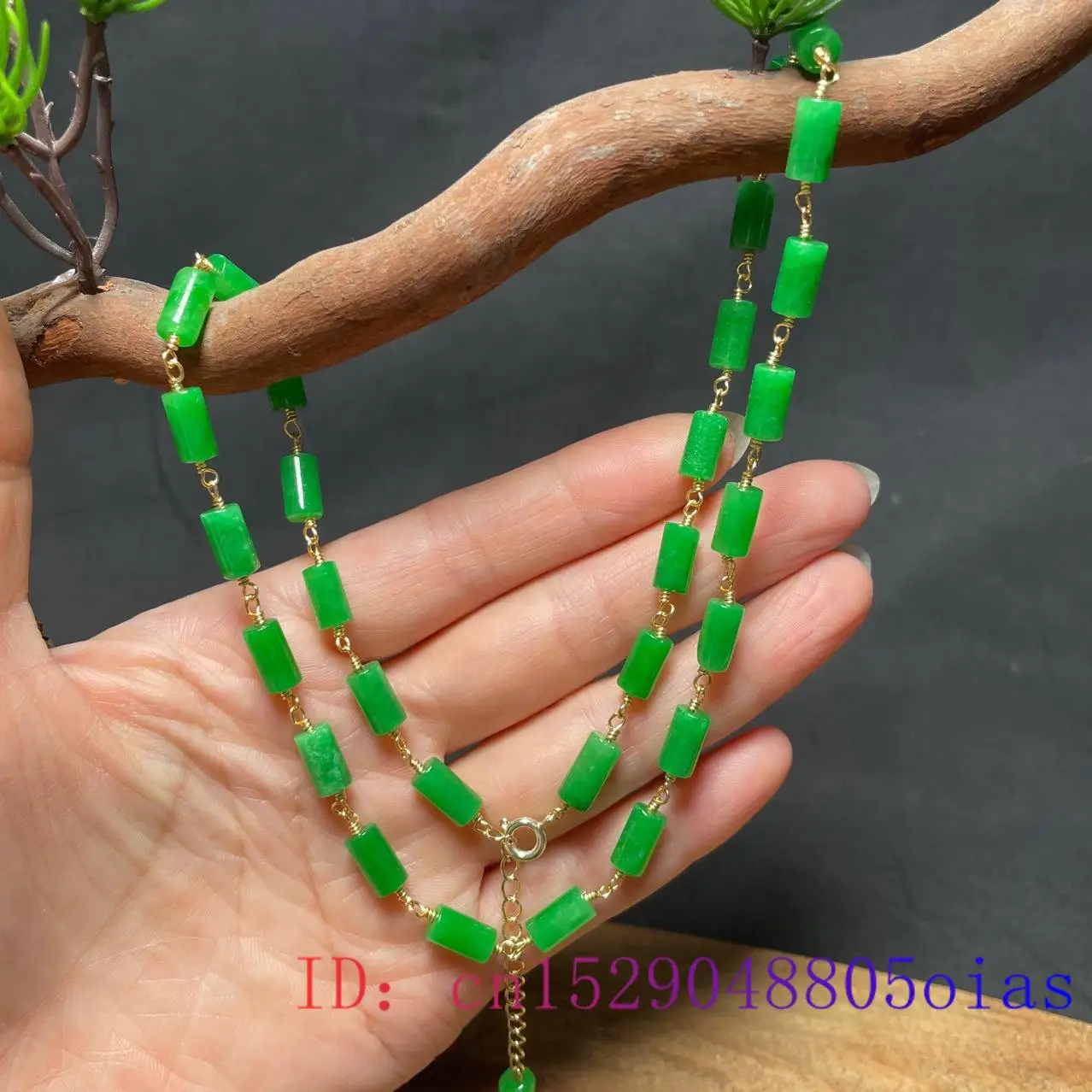 สร้อยคอหยกเขียวประดับลูกปัดสไต - Jewelry & Watches Sp Zo O บทวิจารณ์และราคา