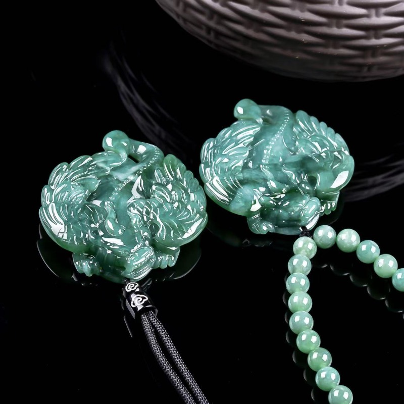 จี้สร้อยคอหยกพม่าแท้สีน้ำเงินม - Jewelry & Watches Vitopoulos บทวิจารณ์และราคา