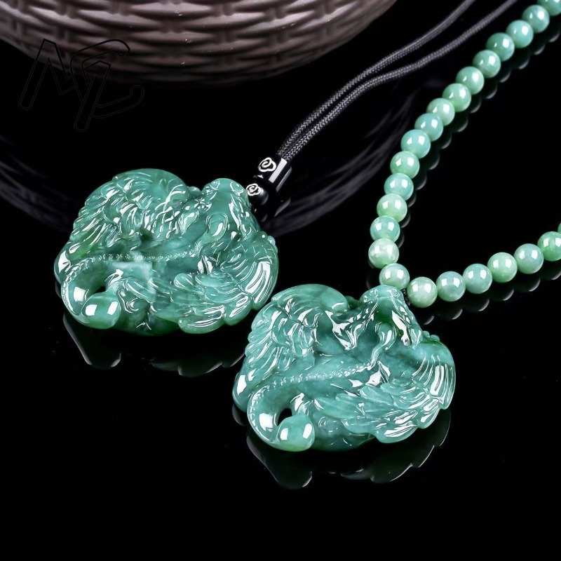จี้สร้อยคอหยกพม่าแท้สีน้ำเงินม - Jewelry & Watches Vitopoulos บทวิจารณ์และราคา
