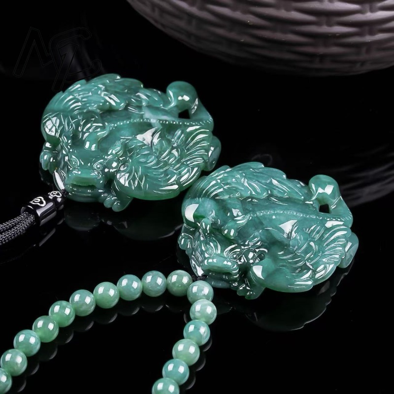 จี้สร้อยคอหยกพม่าแท้สีน้ำเงินม - Jewelry & Watches Vitopoulos บทวิจารณ์และราคา
