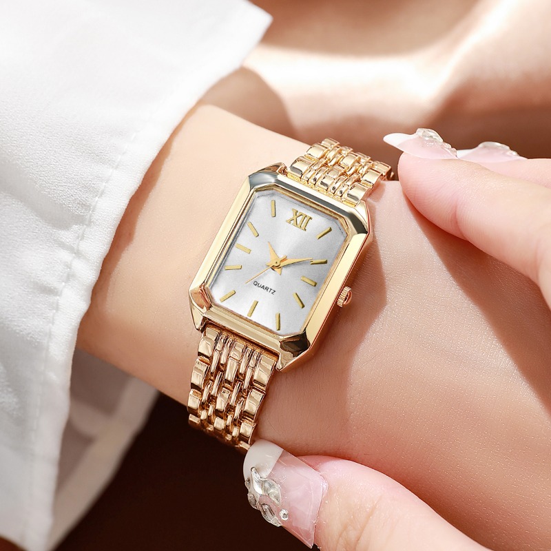 ชุดนาฬิกาข้อมือควอตซ์ทรงสี่เหล - Jewelry Watches For Ladies บทวิจารณ์และราคา