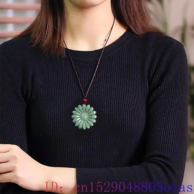 จี้สร้อยคอดอกทานตะวันหยกสีเขีย - Jewelry & Watches Sp Zo O บทวิจารณ์และราคา