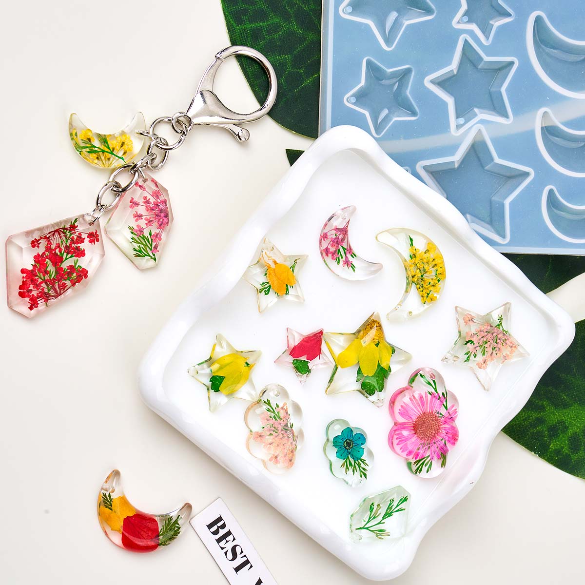 แม่พิมพ์เรซิ่นซิลิโคนสำหรับทำต - Moon Star Earrings บทวิจารณ์และราคา