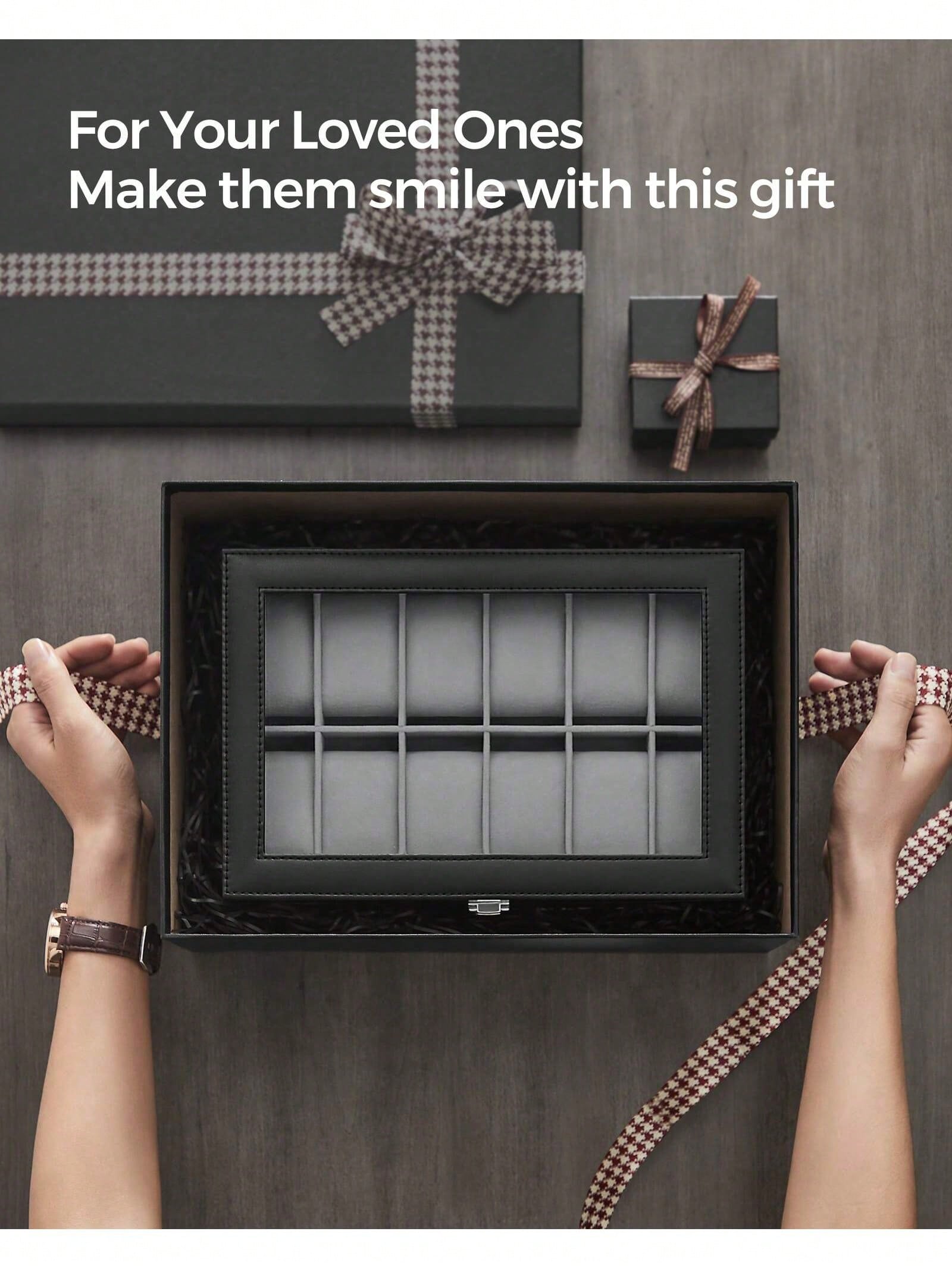 กล่องเก็บนาฬิกาแบบล็อคได้ 12 ช - Jewelry Watches Box บทวิจารณ์และราคา