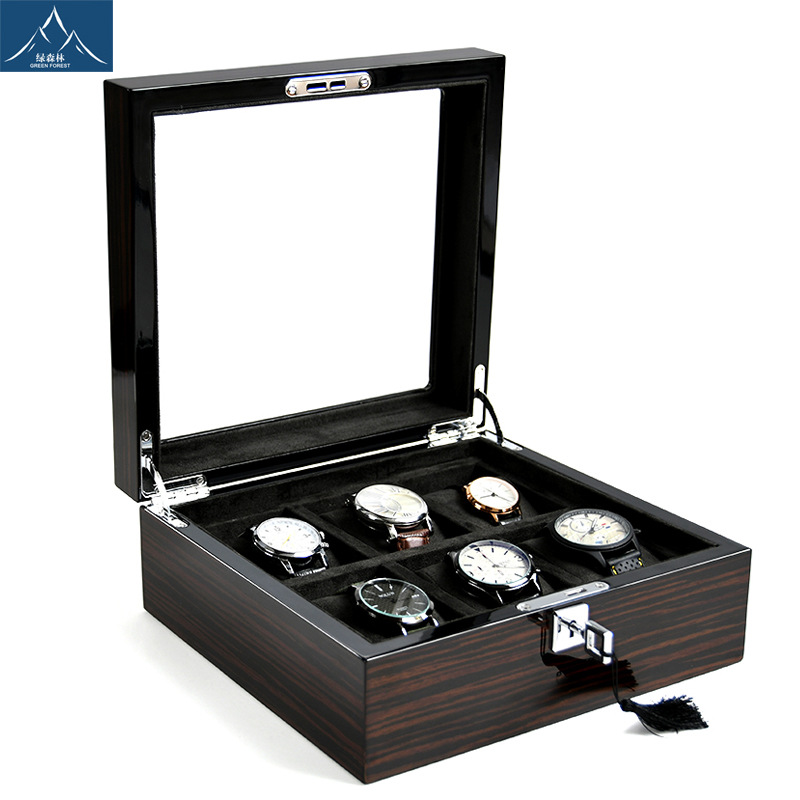 กล่องใส่นาฬิกาไม้เคลือบเงา Hxl - Jewelry Watches Box บทวิจารณ์และราคา