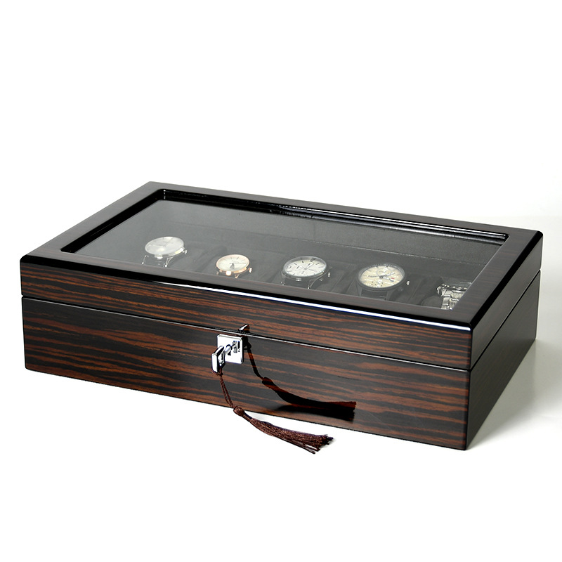 กล่องใส่นาฬิกาไม้เคลือบเงา Hxl - Jewelry Watches Box บทวิจารณ์และราคา