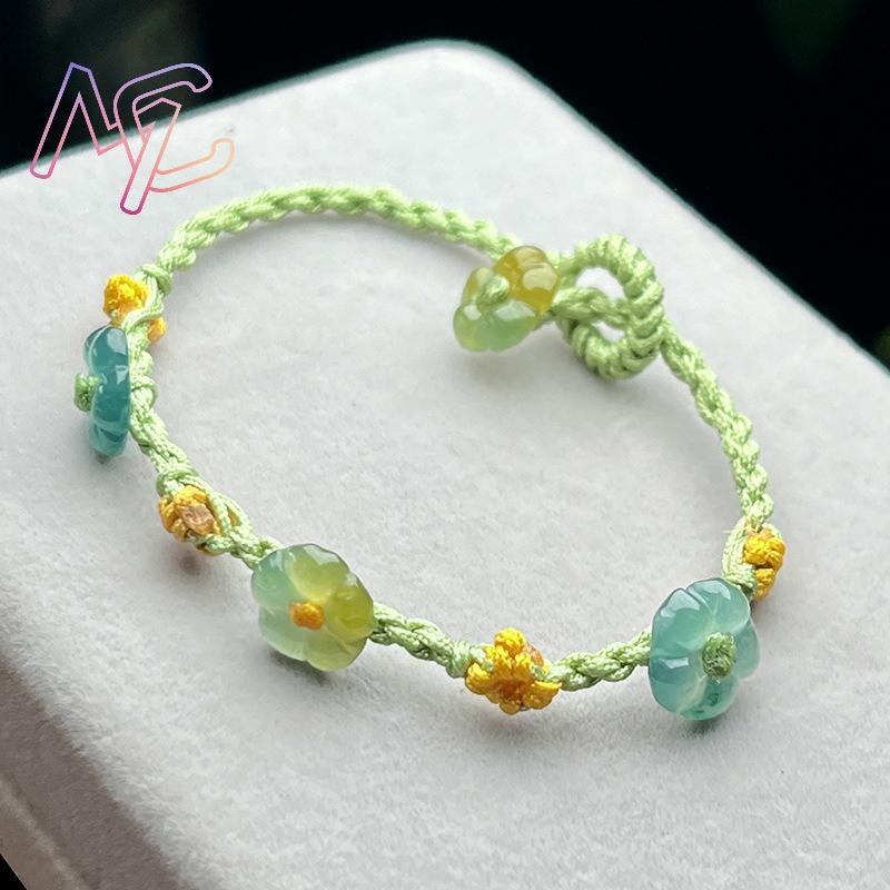 มุกหยกพม่าสร้อยข้อมือดอกไม้เคร - Jewelry & Watches Sp Zo O บทวิจารณ์และราคา