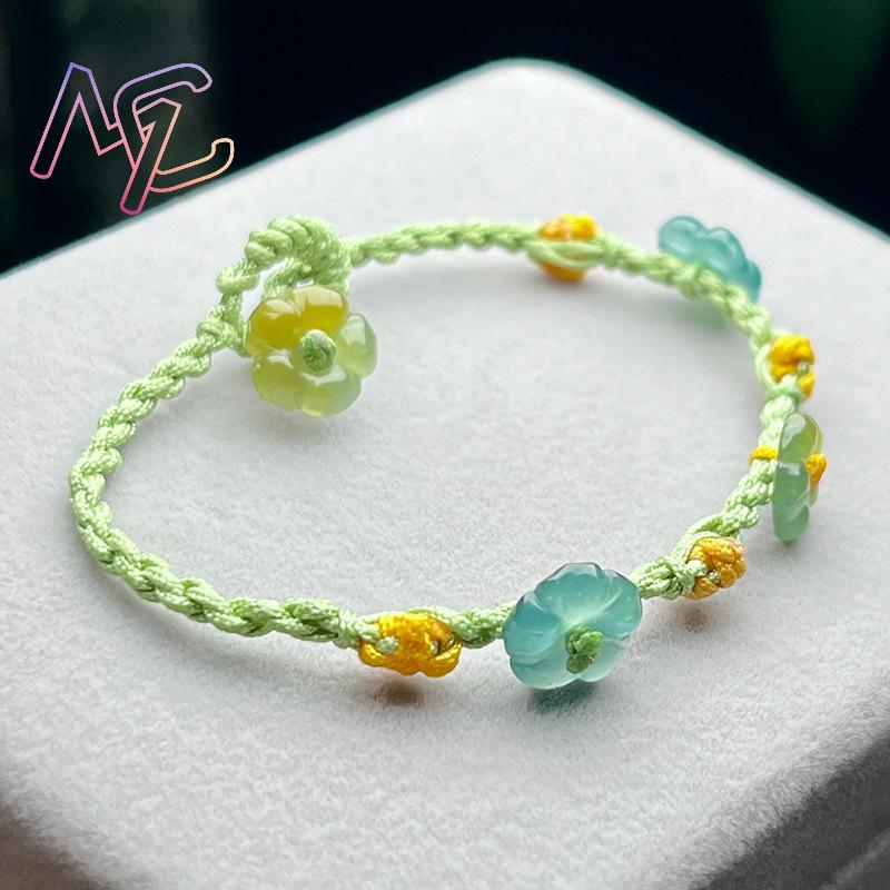 มุกหยกพม่าสร้อยข้อมือดอกไม้เคร - Jewelry & Watches Sp Zo O บทวิจารณ์และราคา