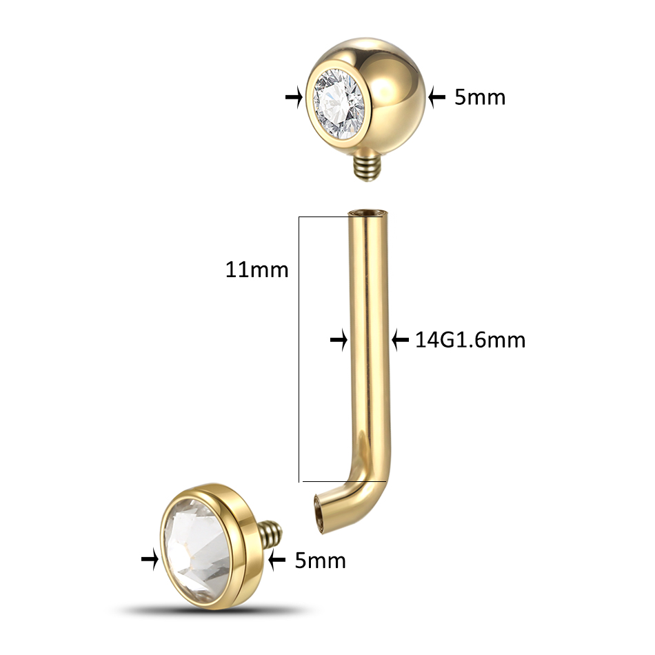จิวเจาะสะดือแบบติดแน่น 5 ชิ้น/ - Christina Jewelry & Watches Marguerite Ørestik Forgyldt Sølv บทวิจารณ์และราคา