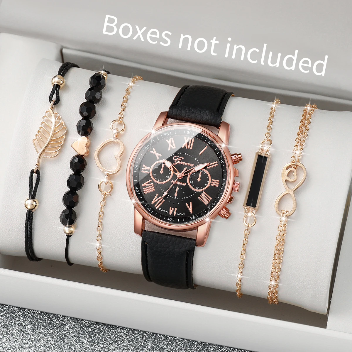 ชุดนาฬิกาผู้หญิงแบบสุ่มในกล่อง - Jewelry Watches Box บทวิจารณ์และราคา