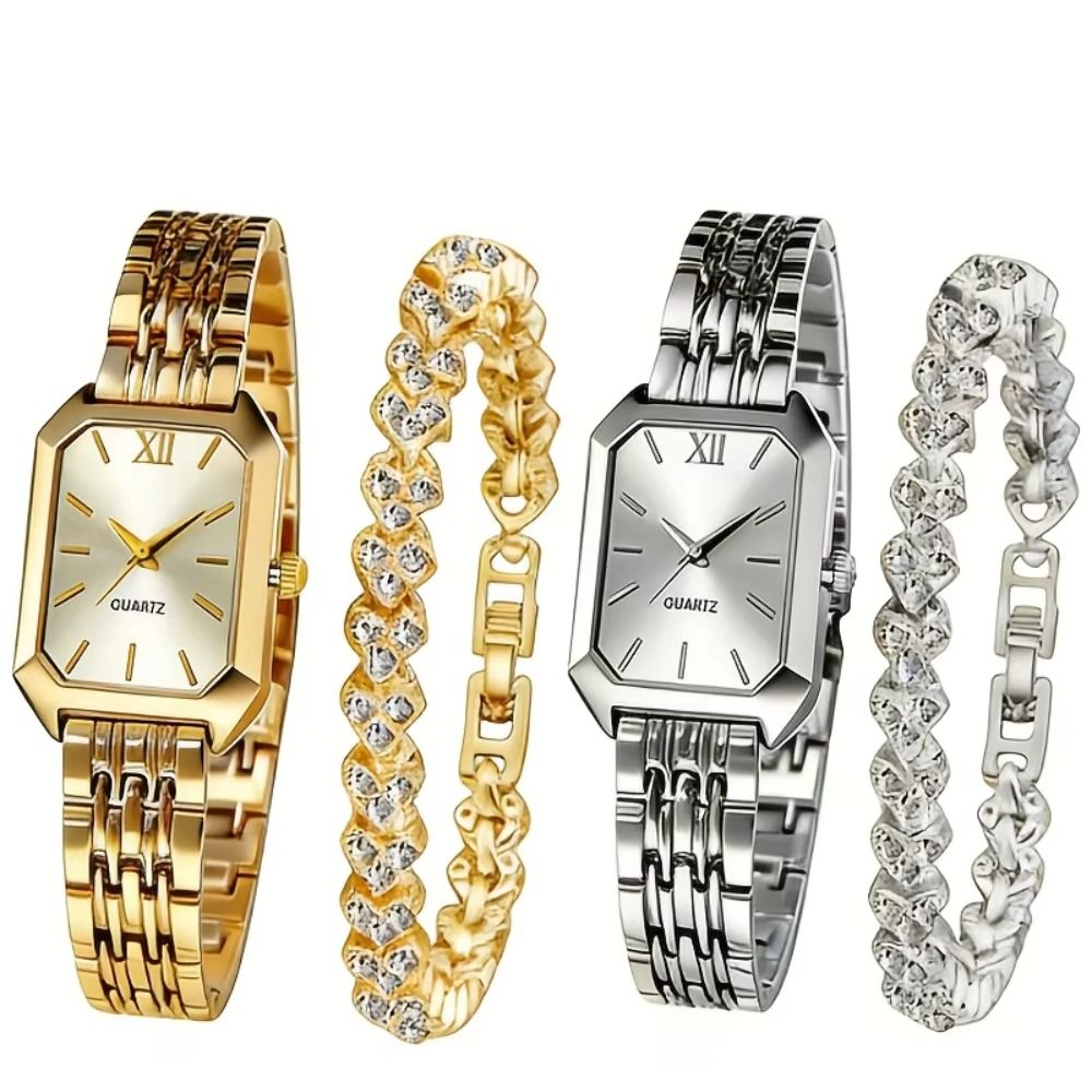 ชุดนาฬิกาแฟชั่นและสร้อยข้อมือป - Jewelry Watches For Ladies บทวิจารณ์และราคา
