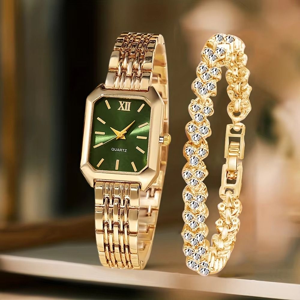 ชุดนาฬิกาแฟชั่นและสร้อยข้อมือป - Jewelry Watches For Ladies บทวิจารณ์และราคา