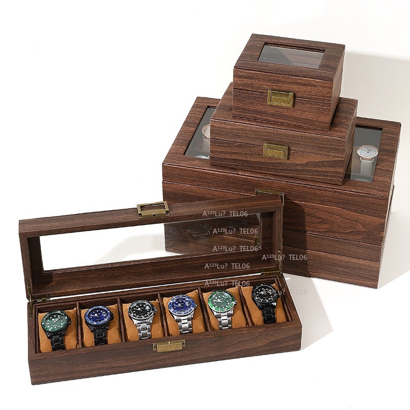 กล่องนาฬิกาหนัง PU ลายไม้สไตล์ - Jewelry Watches Box บทวิจารณ์และราคา