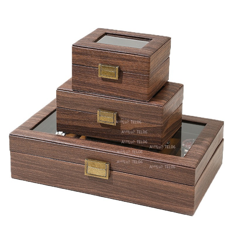 กล่องนาฬิกาหนัง PU ลายไม้สไตล์ - Jewelry Watches Box บทวิจารณ์และราคา
