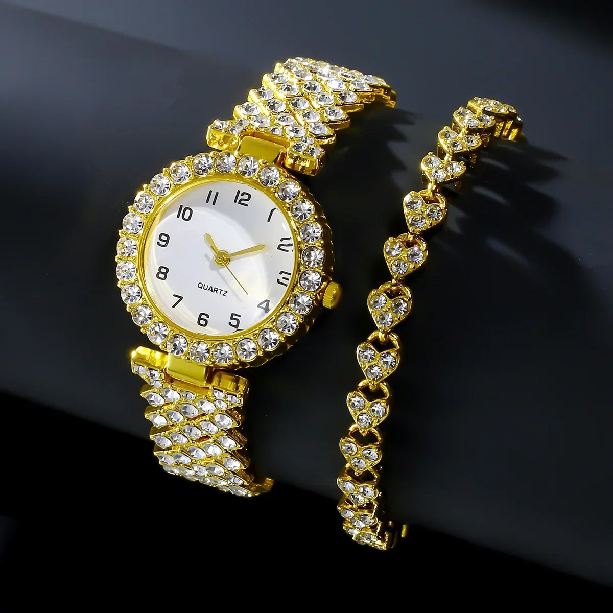ชุดนาฬิกาข้อมือแฟชั่นหรูหราสำห - Jewelry Watches For Ladies บทวิจารณ์และราคา