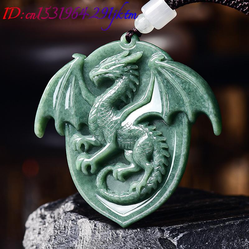 หยกพม่าธรรมชาติ จี้รูปมังกร สร - Jewelry & Watches Sp Zo O บทวิจารณ์และราคา