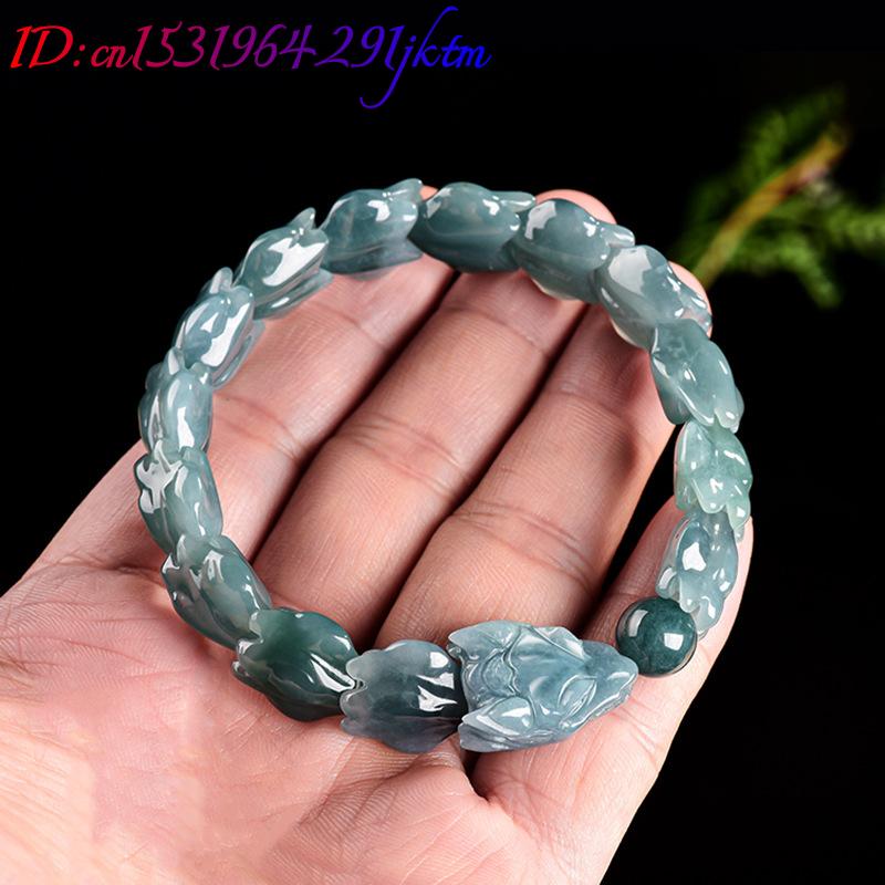 กำไลหยกพม่าสีน้ำเงินแกะสลักลาย - Jewelry & Watches Sp Zo O บทวิจารณ์และราคา