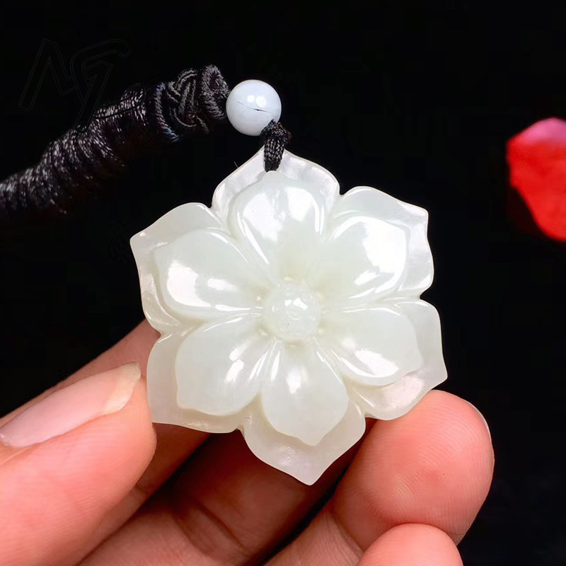 จีนธรรมชาติหยกสีขาวห้าเหลี่ยมด - Jewelry & Watches Sp Zo O บทวิจารณ์และราคา
